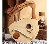 UNbit Arpa da giro fatta a mano, arpa lira 21 strumenti arpa in metallo strumenti musicali arpa liscivia con borsa for chiave di accordatura miglior regalo for gli amanti della musica principianti bam