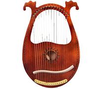 UNbit Arpa da giro fatta a mano, arpa lira a 16 corde for principianti, kit di strumenti portatile piccola arpa lira con plettro for accordatura libro musicale arpa con corde in metallo impiallacciatu