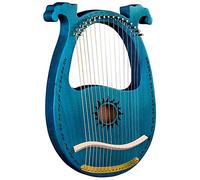 UNbit Arpa da giro fatta a mano, arpa lira a 16 corde for principianti, kit di strumenti portatile piccola arpa lira con plettro for accordatura libro musicale arpa con corde in metallo impiallacciatu