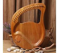 UNbit Arpa lira, 21 for corde for adulti Arpa piccola Arpa in metallo Strumenti a corda Strumenti musicali in mogano Arpa lira con chiave for accordatura Borsa da concerto nera Miglior regalo for prin
