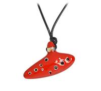 UNbit La collana Ocarina Classica Mini Ocarina Strumento musicale Gioielli in ceramica smaltata brillante Ottimo regalo (Color : Rot)