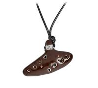 UNbit La collana Ocarina Classica Mini Ocarina Strumento musicale Gioielli in ceramica smaltata brillante Ottimo regalo (Color : Coffee)