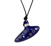 UNbit La collana Ocarina Classica Mini Ocarina Strumento musicale Gioielli in ceramica smaltata brillante Ottimo regalo (Color : Blue)