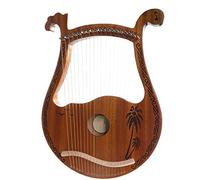 UNbit Lyre Harp 19 Corde Lyre Harp Strumento musicale in legno di mogano con chiave for accordare l'arpa Arpa