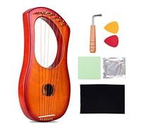 UNbit Lyre Harp 7-String Lyre Harp Strumento a corda in legno stile antico con borsa for il trasporto Set di corde extra