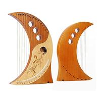 UNbit Simboli fonetici dell'arpa con impiallacciatura in legno massello di lira a 19 corde con strumento for clavicembalo con chiave di accordatura Arpa