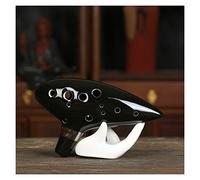 UNbit Strumento musicale Ocarina Ceramica Alto C Ocarina Flauto a tre colori Blu Ceramica creativa a 12 fori (Color : Schwarz)