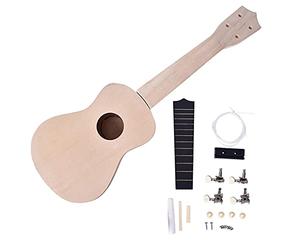 UNbit Ukulele da 21 pollici Kit fai-da-te Strumento chitarra hawaiana Assemblaggio manuale Ukulele da viaggio amatoriale