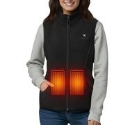 UNBON Gilet Riscaldato Donna, Giubbotto Riscaldato Donna con Batteria USB 10000mAh, Gilet Riscaldante Pile con 3 Temperatura 6 Zone Calore, Giubbotto Riscaldante Termico, Giacca Riscaldata Nero XL