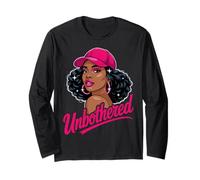 Unbothered Black Woman African American Afro Queen Maglia a Manica