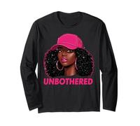 Unbothered Black Woman African American Afro Queen Maglia a Manica