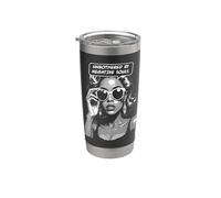 Unbothered By Negative Souls Ragazza nera afroamericana Bicchiere termico in acciaio inox doppia parete