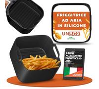 UNBOX Teglie per Friggitrice ad Aria in Silicone, 2 Contenitori per Friggitrice ad Aria COSORI 6,4L, 6,2L, 6L, Russell Hobbs 8L