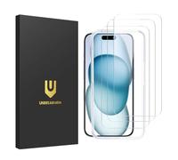 UNBREAKcable 3 Pezzi Pellicola iPhone 15 [6,1 Pollici], 99,99% HD Trasparente, Installazione Facile, Durezza 9H Pellicola prottetiva,Vetro iPhone 15 Anti Graffio, Anti-Impronte, Senza Bolle