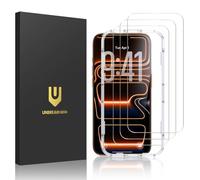 UNBREAKcable Confezione da 3 pellicole proteggi schermo per iPhone 17 Pro Max, in vetro temperato infrangibile, struttura di facile installazione, durezza 9H, trasparenza HD al 99,99%, compatibile con
