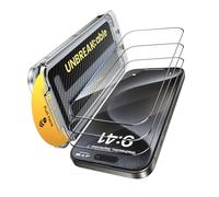 UNBREAKcable Confezione da 3 Proteggi Schermo per iPhone 15 Pro Max in Vetro Temperato - [Durezza 9H+] [Antirottura di Grado Militare] [Chiarezza HD 99,99%] Copertura Totale per iPhone da 6,7 pollici
