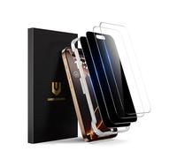 UNBREAKcable Confezione da 4 protezioni per schermo per iPhone 16 Pro Max - 2 vetri temperati privacy + 2 vetri trasparenti doppiamente infrangibili Antigraffio per iPhone 6,9 pollici