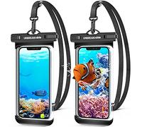 UNBREAKcable Custodia impermeabile per telefono, 2 pezzi IPX8 Custodia impermeabile universale per telefono per iPhone 14 13 12 11 Pro Max XR X XS Samsung S23 S22 Ultra S21 S10 fino a 7.0"