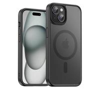 UNBREAKcable Custodia Magnetica per iPhone 15 da 6,1 Pollici, Compatibile con MagSafe, Protezione Completa della Fotocamera, Custodia Sottile Antiurto e Anticaduta per Telefono - Nero