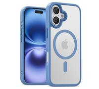 UNBREAKcable Custodia Magnetica per iPhone 16 da 6,1 Pollici, Compatibile con MagSafe, Protezione Completa della Fotocamera, Custodia Sottile Antiurto e Anticaduta per Telefono - Blu Chiaro