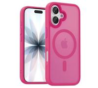 UNBREAKcable Custodia Magnetica per iPhone 17 da 6,3 Pollici, Compatibile con MagSafe, Protezione Completa della Fotocamera, Custodia Sottile Antiurto e Anticaduta per Telefono - Rosa Acceso