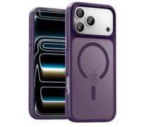 UNBREAKcable Custodia Magnetica per iPhone 17 Pro da 6,3 Pollici, Compatibile con MagSafe, Protezione Completa della Fotocamera, Custodia Sottile Antiurto e Anticaduta per Telefono - Viola Scuro
