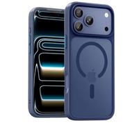 UNBREAKcable Custodia Magnetica per iPhone 17 Pro da 6,3 Pollici, Compatibile con MagSafe, Protezione Completa della Fotocamera, Custodia Sottile Antiurto e Anticaduta per Telefono - Blu Scuro