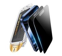 UNBREAKcable Pellicola Privacy Protettiva per iPhone 15 Pro Max, Vetro Temperato Film [Antipolvere One Step] [25° AntiSpy] [9H Antischegge grado militare] per Apple 6.1"-2 Pezzi