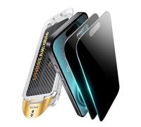 UNBREAKcable Pellicola Privacy Protettiva per iPhone 15 Pro, Vetro Temperato Film [Antipolvere One Step] [25° AntiSpy] [9H Antischegge grado militare] per Apple 6.1"-2 Pezzi
