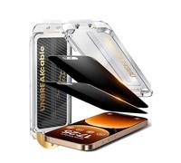 UNBREAKcable Pellicola Privacy Protettiva per iPhone 16 Pro Max, Vetro Temperato Film [Antipolvere One Step] [25° AntiSpy] [9H Antischegge grado militare] per Apple 6.1"-2 Pezzi