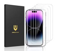 UNBREAKcable Pellicola Protettiva in Vetro Temperato per iPhone 14 Pro Max [3 Pezzi], Durezza 9H, Pellicola Protettiva per Display 2,5D, Antigraffio, Anti-Impronte e Senza Bolle