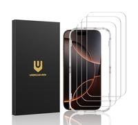 UNBREAKcable Pellicola Protettiva per iPhone 16 Pro 6,3 Pollici, Vetro Temperato HD Doppio Anti-Rottura, Copertura Completa, Durezza 9H, Cornice di Installazione Facile - Pacco da 3