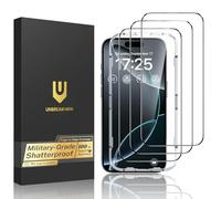 UNBREAKcable Pellicola Protettiva per iPhone 16 Pro Max 6,9 Pollici, Vetro Temperato HD Doppio Anti-Rottura, Durezza 9H, HD Trasparente al 99,99%, Cornice di Installazione Facile - Pacco da 3