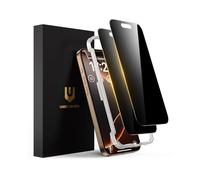 UNBREAKcable Pellicola protettiva per la privacy per iPhone 16 Pro, in vetro temperato infrangibile, anti-spia, 28°, durezza 9H, cornice di facile installazione, colore nero, confezione da 2