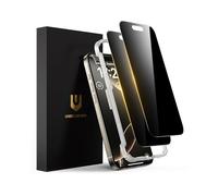 UNBREAKcable Pellicola protettiva per la privacy per iPhone 16 Pro Max, in vetro temperato infrangibile anti-spia, 28°, durezza 9H, cornice di facile installazione, colore nero, confezione da 2
