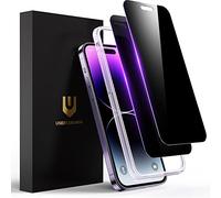 UNBREAKcable Pellicola Protettiva Privacy per iPhone 14 Pro Max, Vetro Temperato Infrangibile [Anti Spia Reale 28°] [Durezza 9H] [Installazione Facile] Pellicola Nera per iPhone 14 Pro Max 6.7"-2 PC