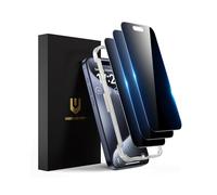 UNBREAKcable Pellicola Protettiva Privacy per iPhone 15 Pro Max, Vetro Temperato Infrangibile[Anti-Spionaggio a 25°] [Durezza 9H] [Installazione Facile] Protezione Nera per iPhone 6,7" - 3 pezzi