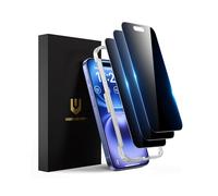 UNBREAKcable Pellicola Protettiva Privacy per iPhone 16, Vetro Temperato Infrangibile[Anti-Spionaggio a 25°] [Durezza 9H] [Installazione Facile] Protezione Nera per iPhone 6,1" - 3 pezzi