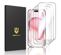 UNBREAKcable Pellicola Vetro Temperato per iPhone 15 [Pacco da 3] [Copertura Completa 1:1] [HD Trasparente al 99,99%] [Cornice di Installazione Facile] [Durezza 9H] per Apple 6.1”