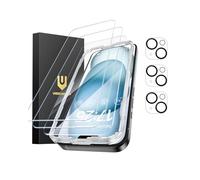 UNBREAKcable Protezione Schermo iPhone 15 - Confezione da 3, 3 Vetro Temperato + 3 Protezioni per Lenti Fotocamera, Durezza 9H, Alta Definizione, Anti-Impronte, Compatibile con Cover, 6,1 Pollici