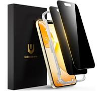 UNBREAKcable Vetro Privacy iPhone 15,Copertura Completa Vetro Temperato Privacy [Vero Antispia a 28°] [Da Bordo a Bordo] [Telaio di Installazione Facile] per Apple iPhone 6.1" - 2 Pezzi