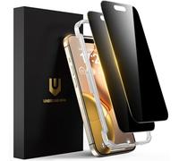 UNBREAKcable Vetro Privacy iPhone 15 Pro,Copertura Completa Vetro Temperato Privacy [Vero Antispia a 28°] [Da Bordo a Bordo] [Telaio di Installazione Facile] per Apple iPhone 6.1" - 2 Pezzi