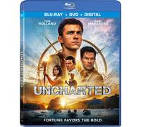 Uncharted (Blu-ray) Tom Holland Mark Wahlberg Sophia Ali Tati Gabrielle
