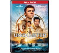 Uncharted (DVD) Tom Holland Mark Wahlberg Sophia Ali Tati Gabrielle