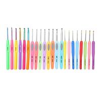 Uncinetti Set di Uncinetti di Grandi Dimensioni 20 × 9 × 6 Set da 22 Pezzi Set di Uncinetti Colore Manico in Plastica Gancio in Alluminio per Filati per Maglieria Artigianato Aghi