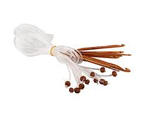 Uncinetti Tunisini Intercambiabili, Set di Uncinetti Tunisini Tappeto Tappeto Afgano in Legno Tessuto Ferri da Maglia 12 Pezzi Afgano di bambù Carbonizzato