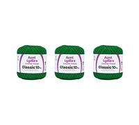 Uncinetto Aunt Lydia Classic Myrtle Green - 3 confezioni da 350 m/320 m - cotone - calibro 10 - uncinetto