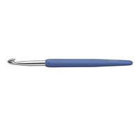 Uncinetto, taglia 6, L: 13,3 cm, blu, 1 pezzo, lunghezza manico: 9,3 cm.