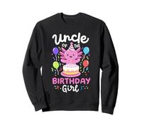 Uncle Of The Birthday Girl Kids Axolotl Bday Family Matching Felpa