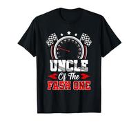 Uncle Of The Fast One First Birthday Racing Car Family Maglietta